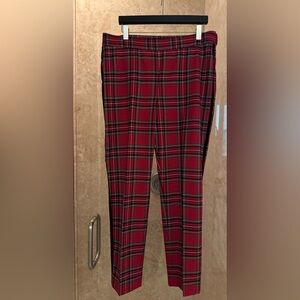 Talbots Women’s Plaid Dress Pants in Red and Black